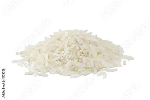 Canvas Print a pile of long rice grains