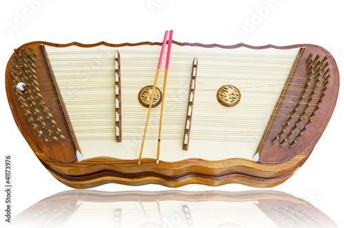 Thai wooden dulcimer musical instrument