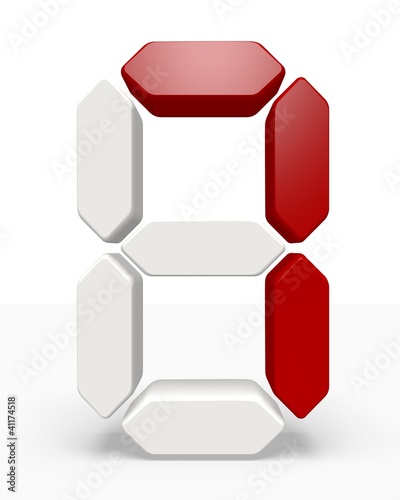 3D digital number 7