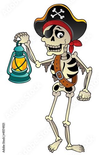 Pirate skeleton with lantern