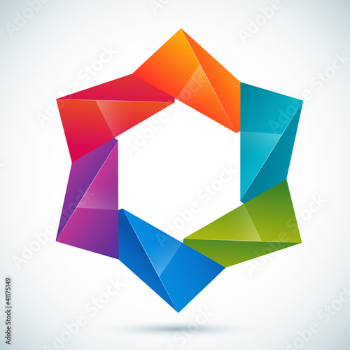 Vector illustration colorful abstract shape