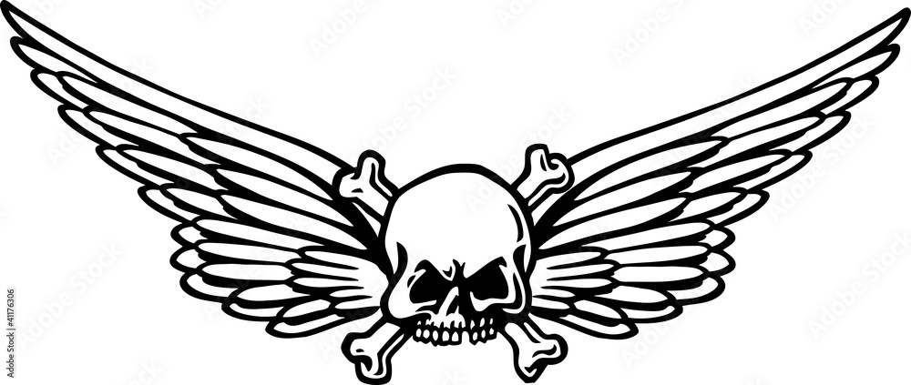 Fototapeta premium Skull Wings