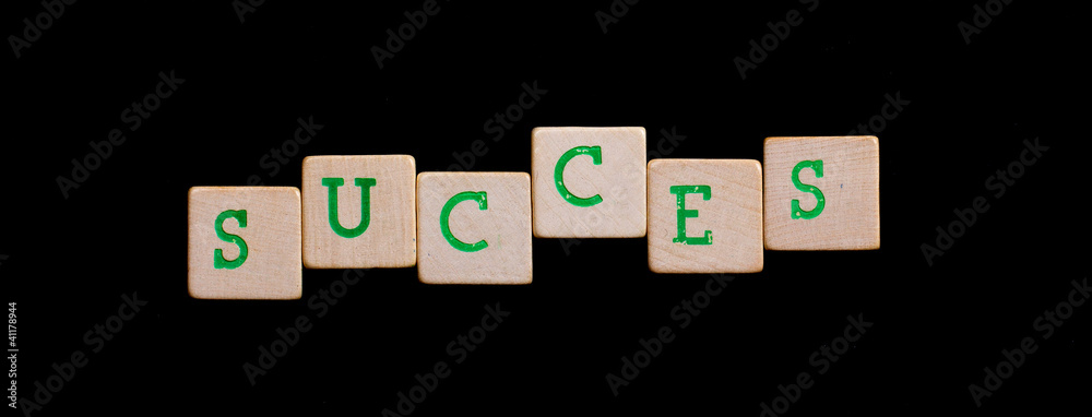 Letters on wooden blocks (succes) Letters on wooden blocks (succes)