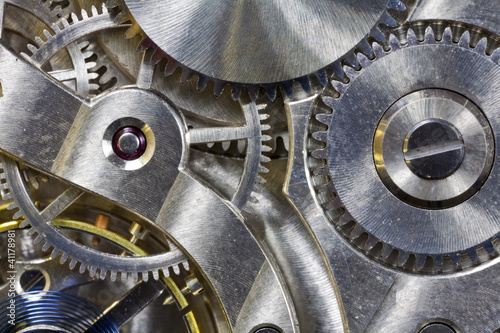 Vintage Pocket Watch Inside Macro