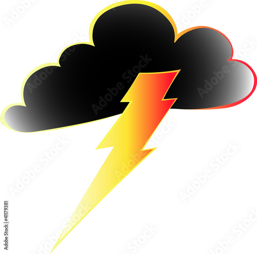 Blitz mit Wolke