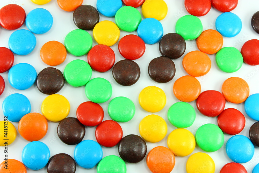 Obraz premium Colorful candy in isolate white