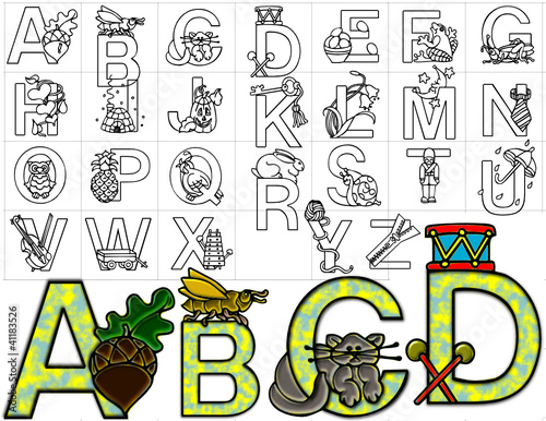 abc alphabet letters design background