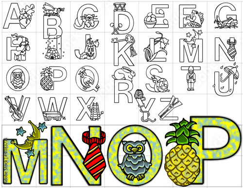 abc alphabet letters design background