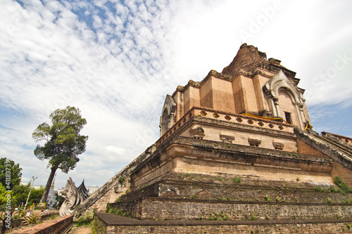 broken pagoda in thailand