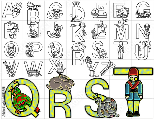 abc alphabet letters design background