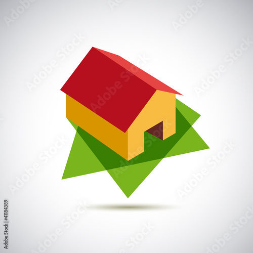 Logo red house # Vector