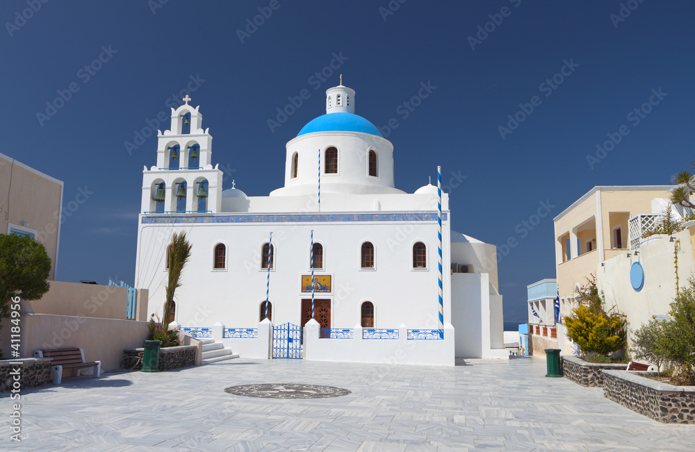 Oia village at Santorini island in Greece Oia village at Santorini island in Greece