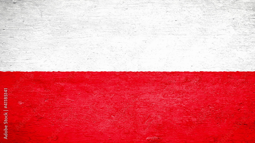 Painting flag on the wall - PL