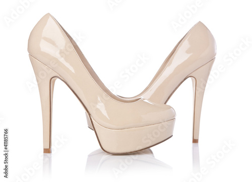 Women shoes on white background