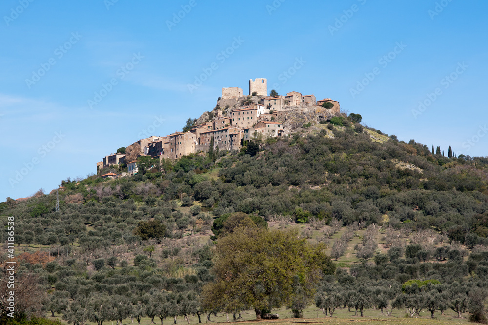 Tuscany landscape - Medieval Montemassi village