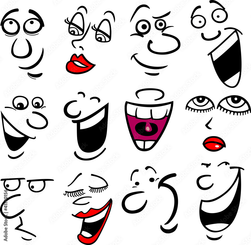 Obraz premium Cartoon emotions illustration