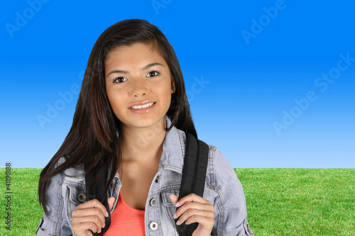 Girl with Backpack