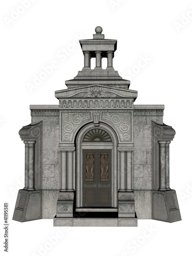 Vault in 3d over a white background.