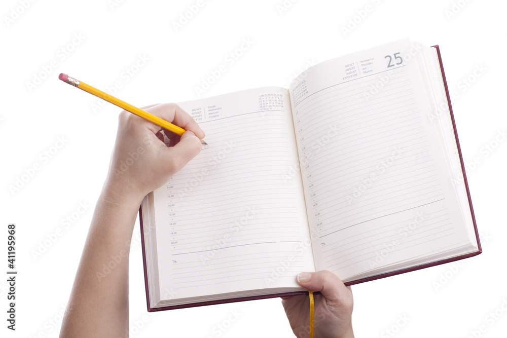 Write in a notebook Write in a notebook
