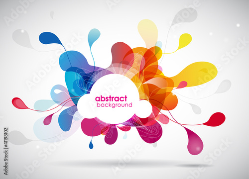 abstract colored background with circles.
