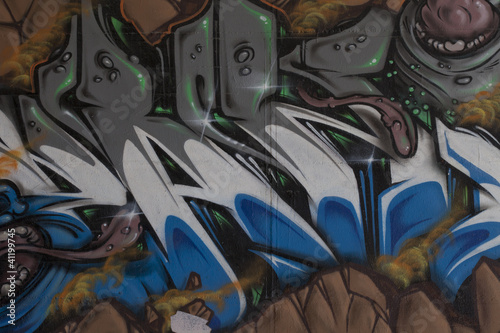 Detail eines Graffiti