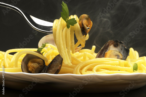 面条与海鲜 Spaghetti mit Meeresfrüchten Spagheti ai frutti di mare photo