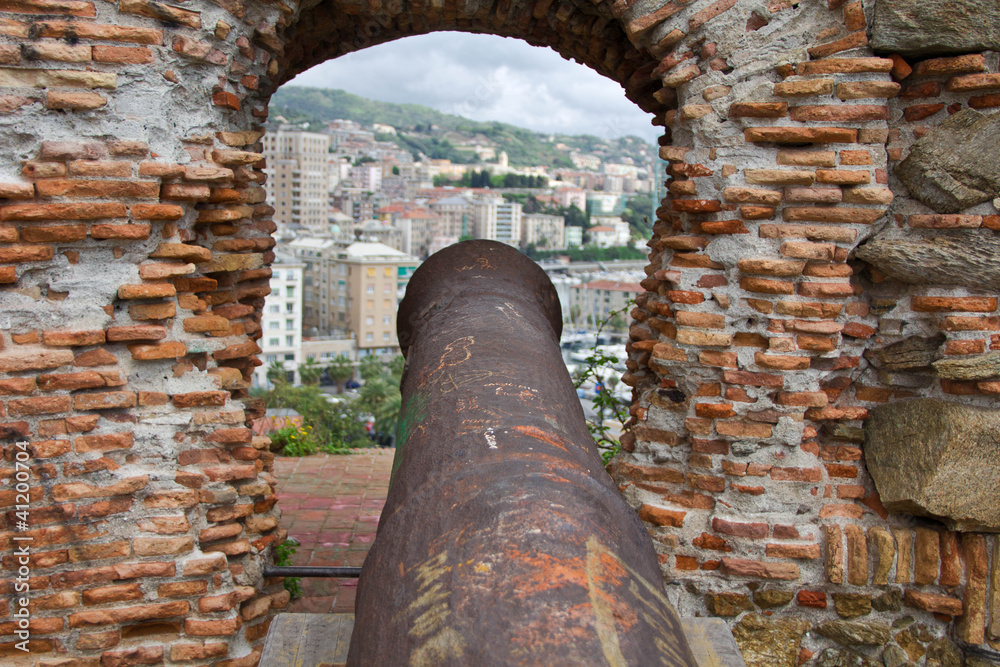 view from the fort Priamar, Savona, Italy