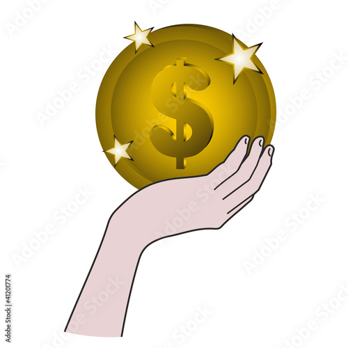 Golden coin