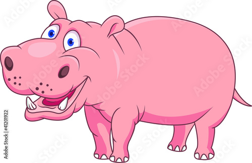 Funny hippo cartoon