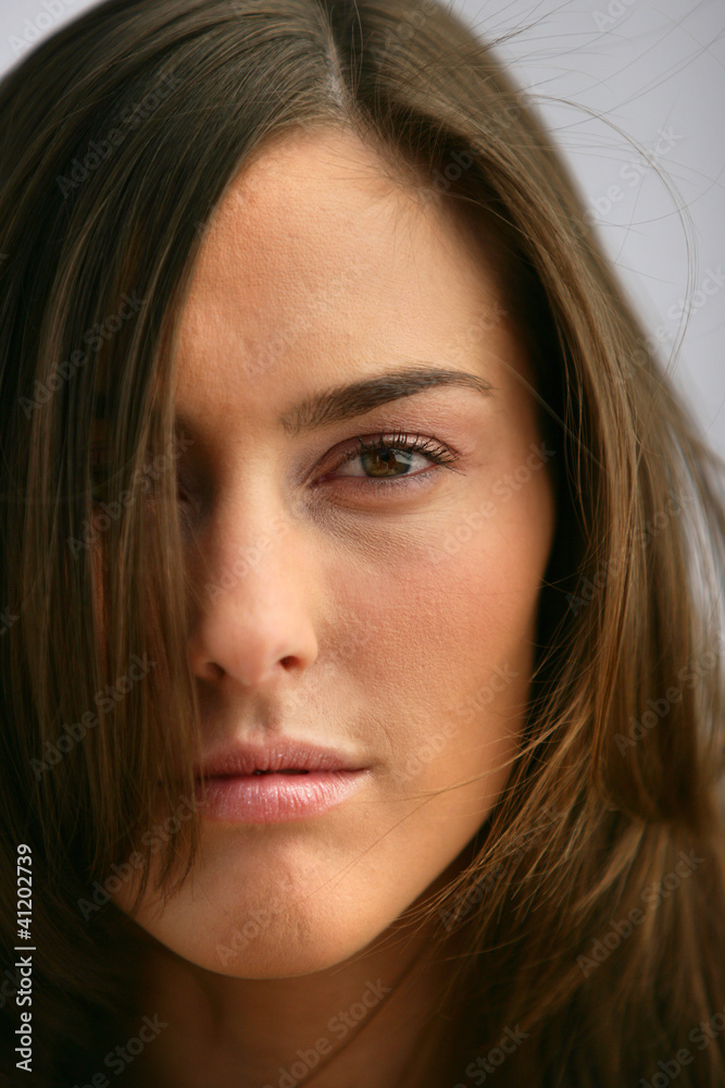 Close-up of brunette model Close-up of brunette model