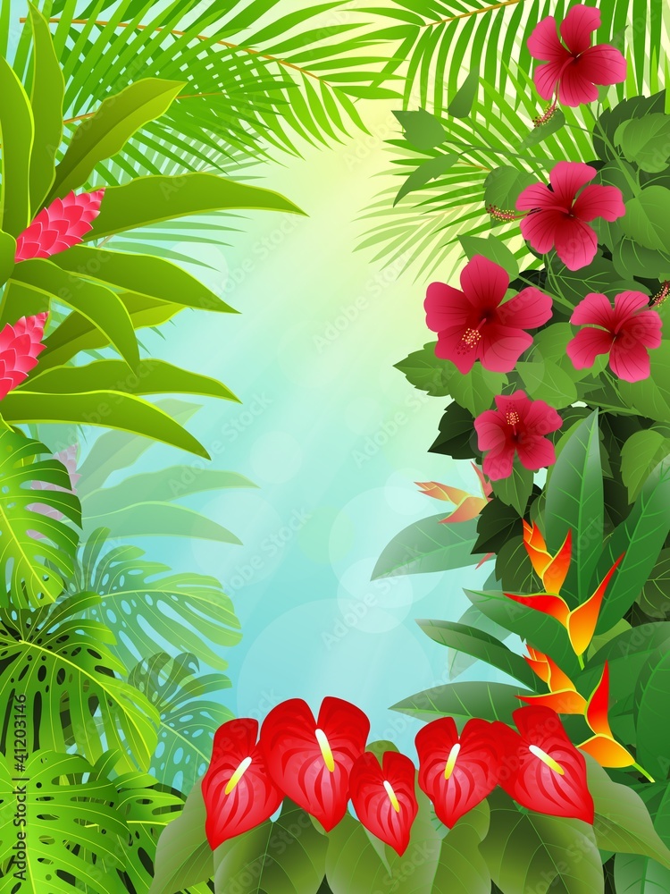 Obraz premium tropical forest background