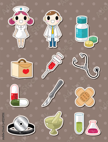Hospital doodle stickers