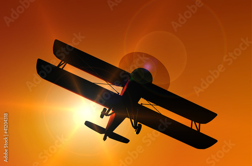 Fotografie historische Flugzeuge: Doppeldecker