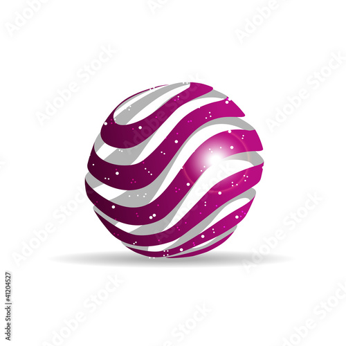 Abstract isolated icon with shine. vector