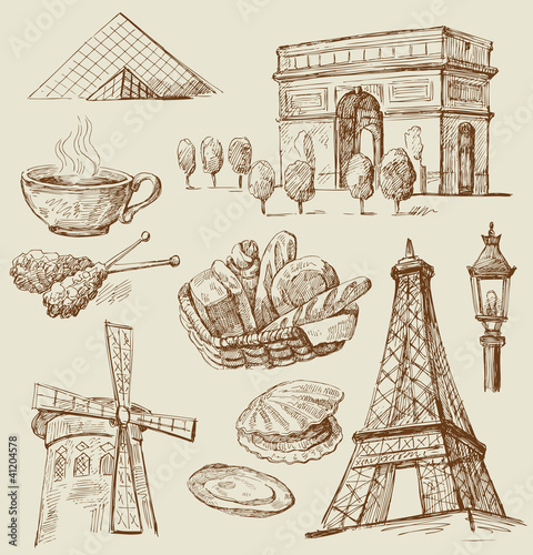 Paris - hand drawn collection