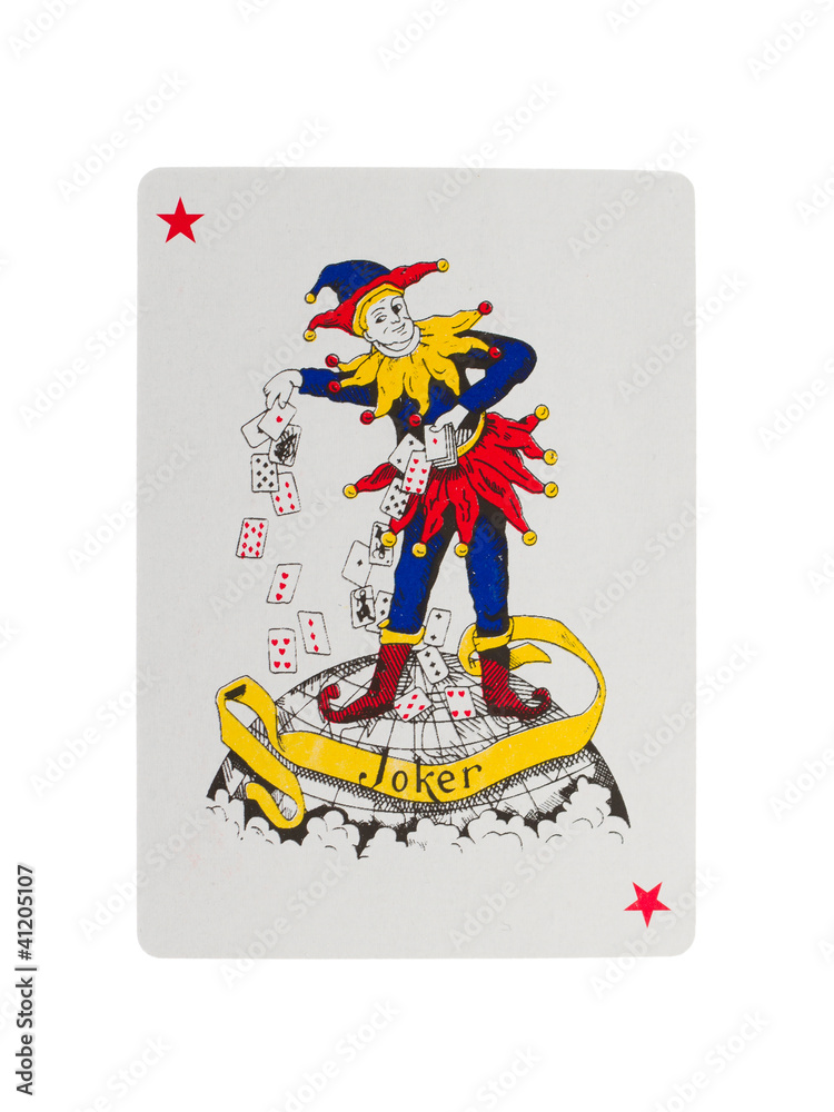Old playing card (joker)