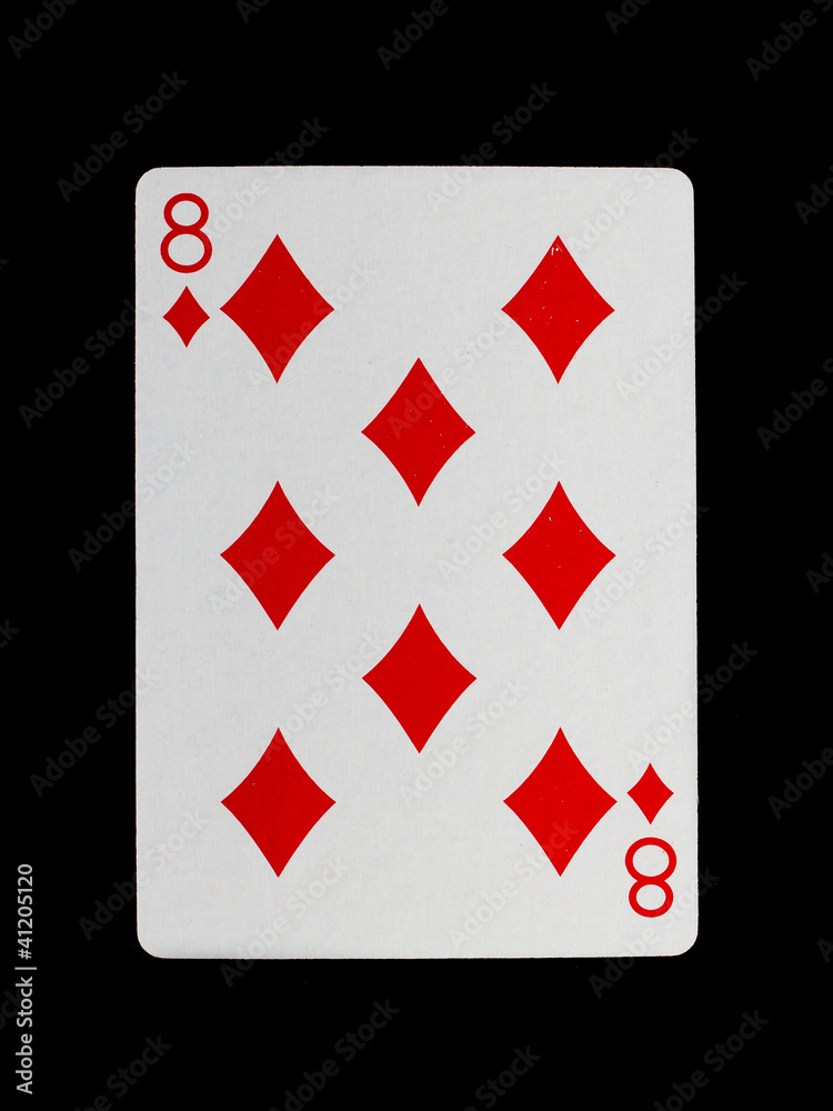 Obraz premium Old playing card (eight)