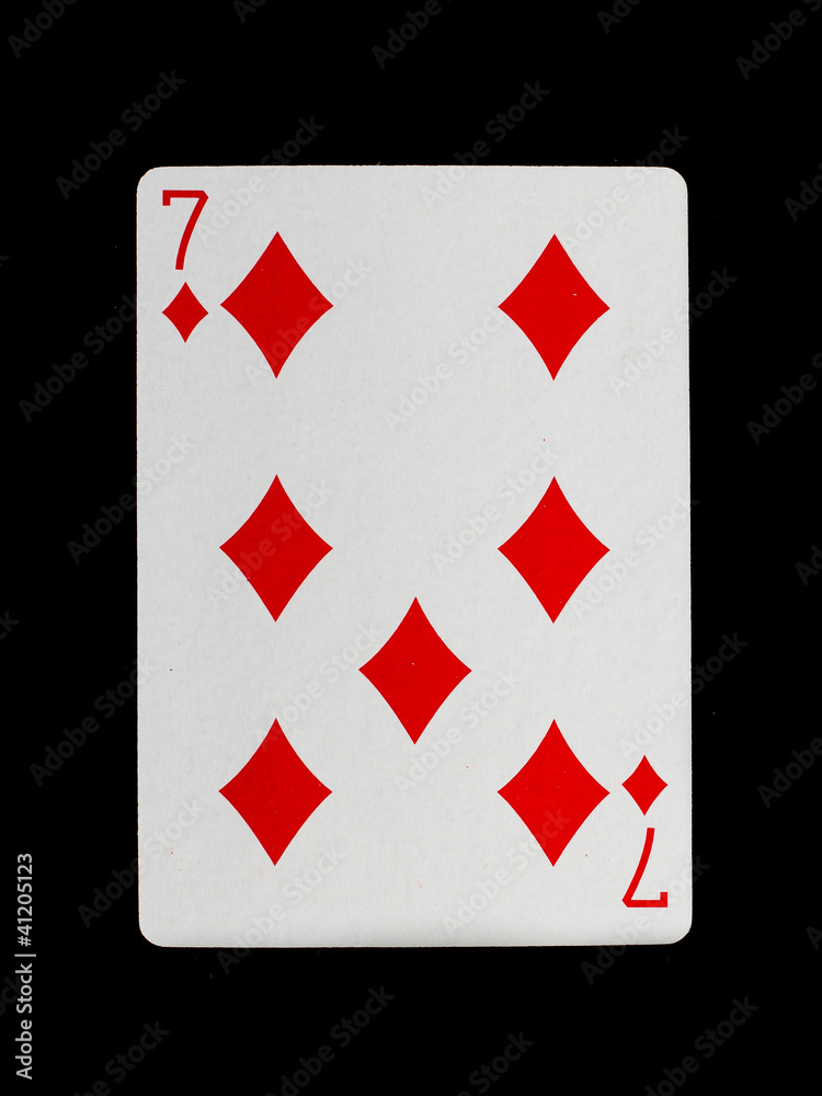 Old playing card (seven)