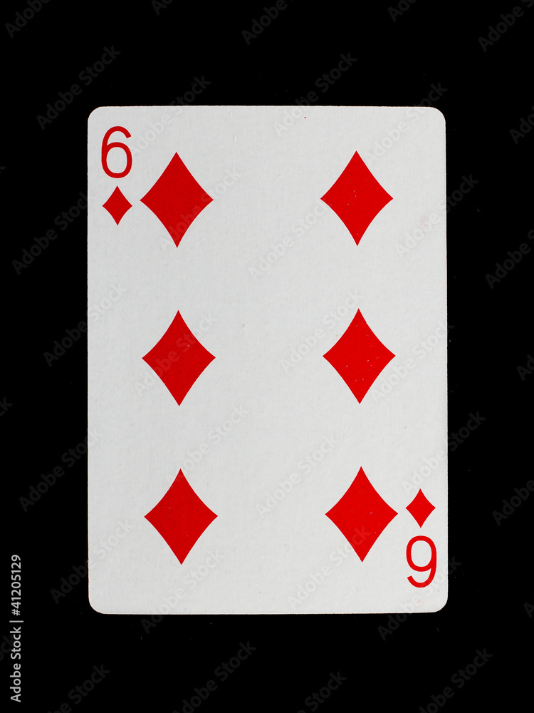 Old playing card (six)
