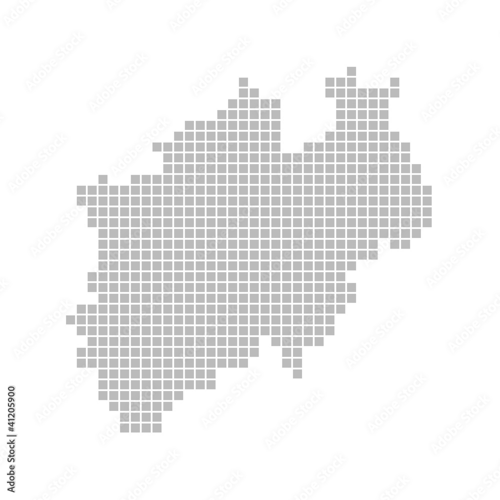 Pixelkarte - Bundesland Nordrhein-Westfalen