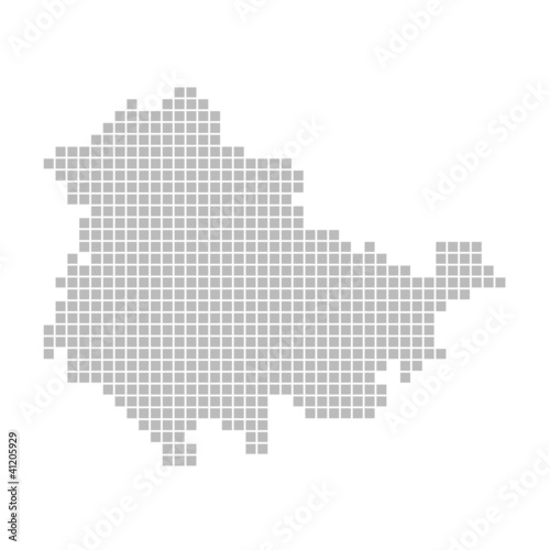 Pixelkarte - Bundesland Thüringen