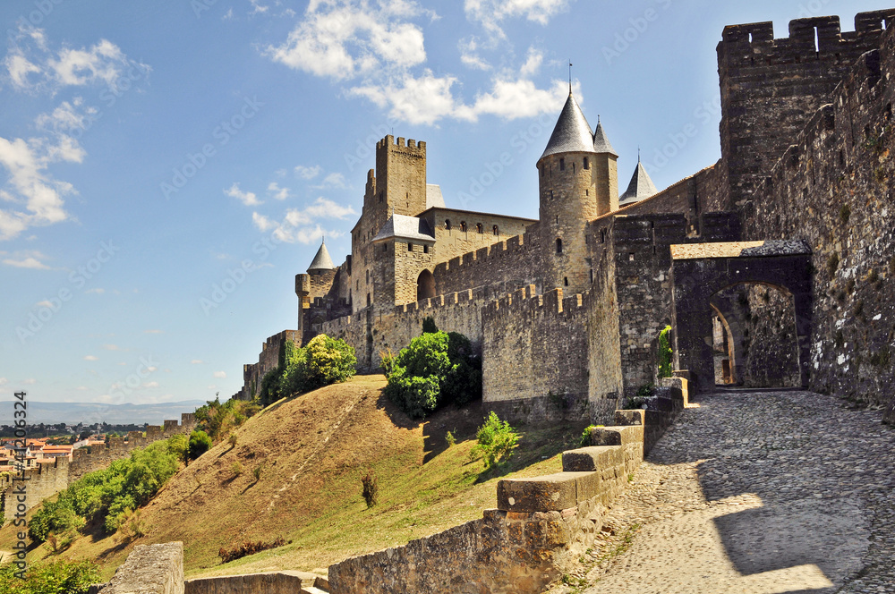 Il villaggio fortificato di Carcassonne, Francia