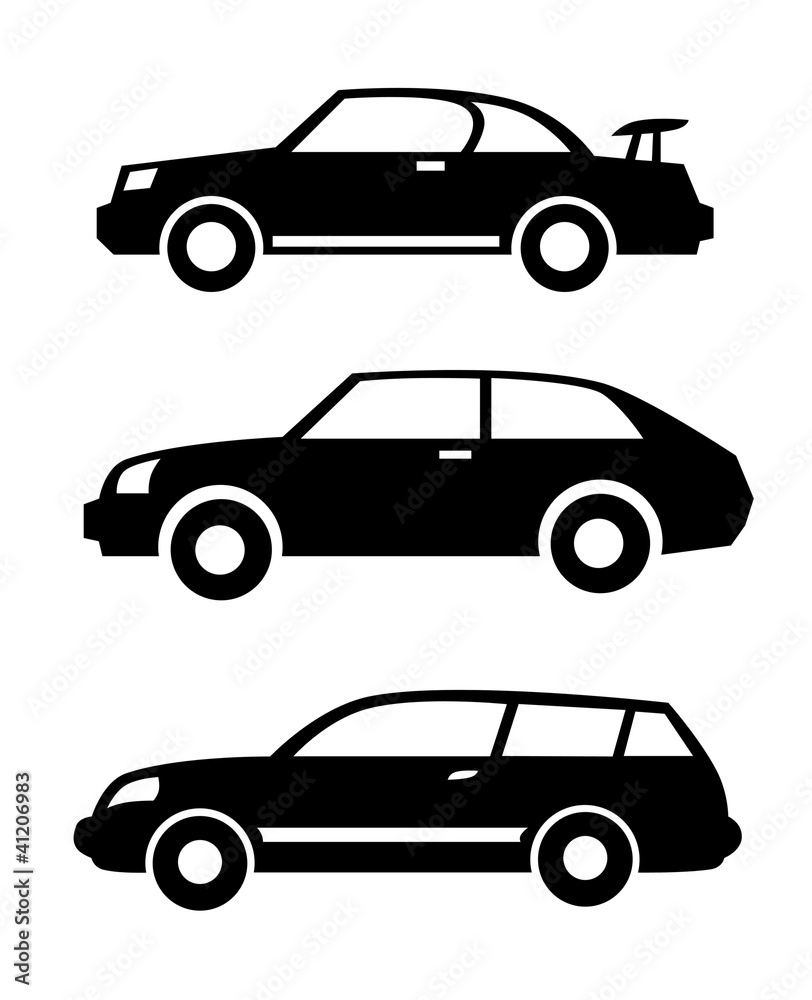 three cars illustration