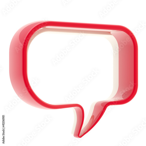 Copyspace text bubble isolated