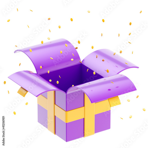 Gift box with ribbon, confe...