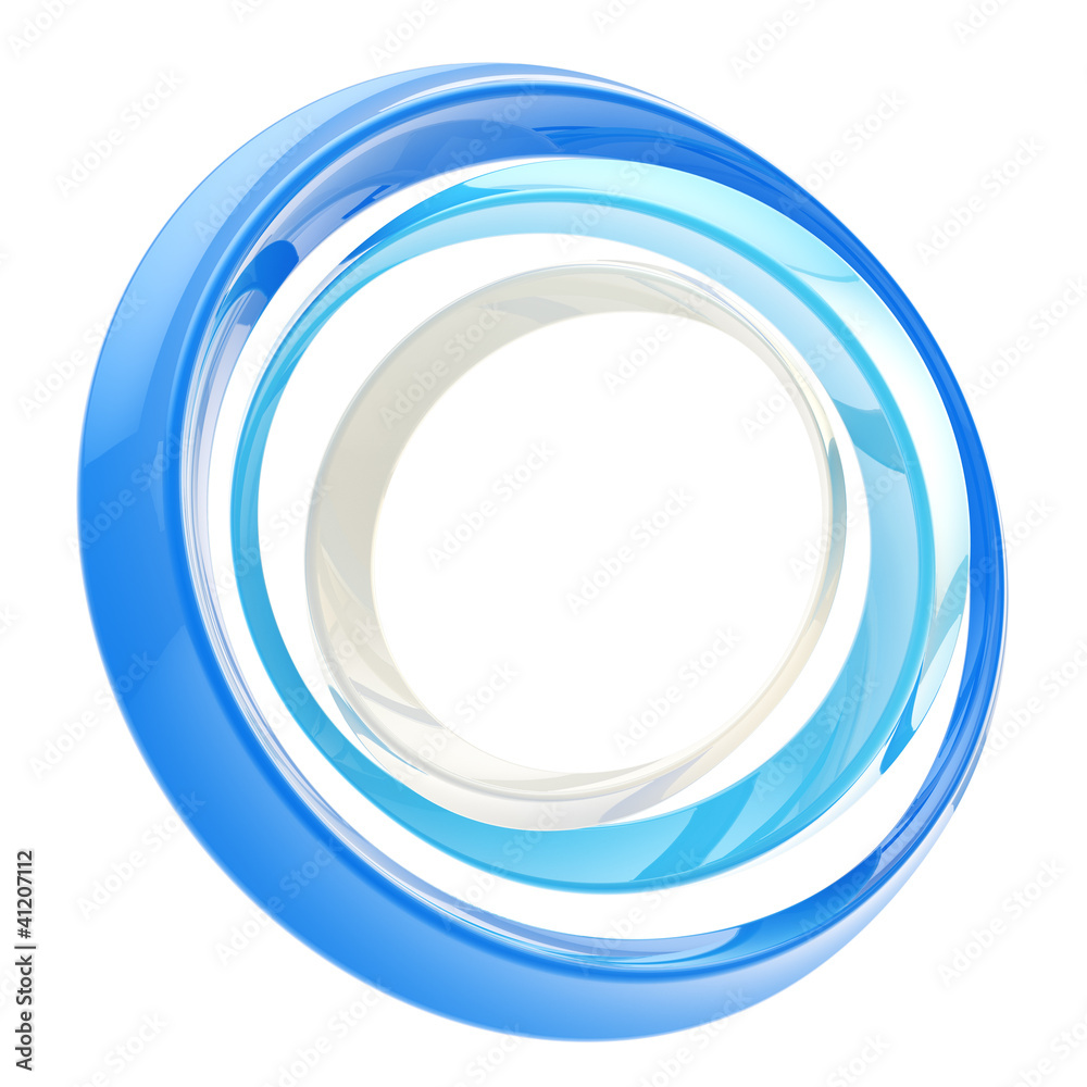 Abstract circle frame made of rings