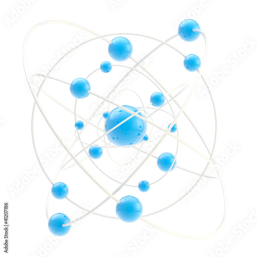 Science symbol as a complex molecule