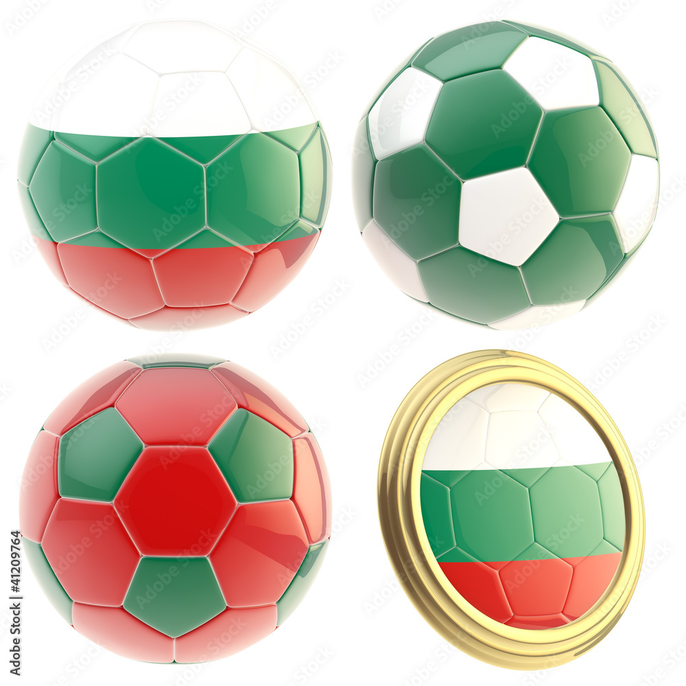 Fototapeta premium Bulgaria football team attributes isolated