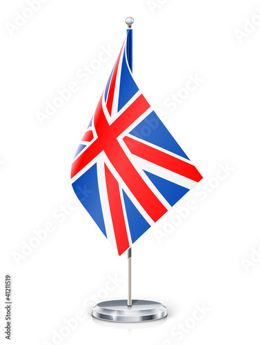 Great Britain's flag on flagstaff and support vector