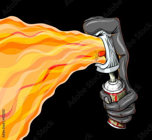 Fire Balloon Graffiti